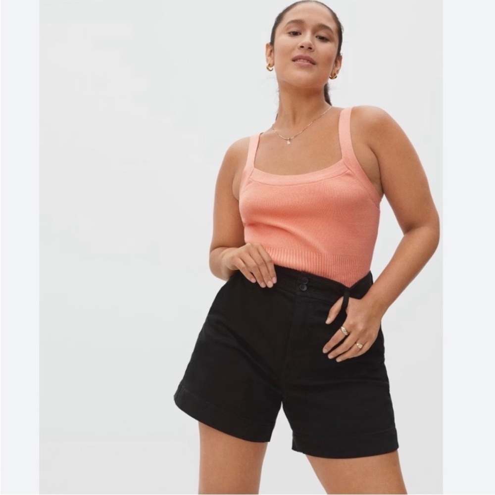 Everlane the way high canvas shorts in black
